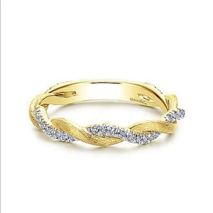 DIAMOND RING Gabriel & Co twisted diamond ring